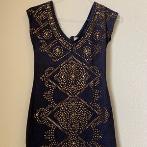 faux suede mini dress